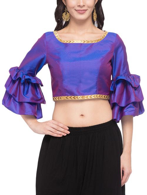 zari jacquard blouse - 15411600 - Very Small Image - 1