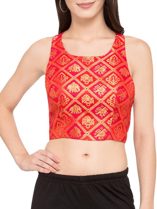 zari embroidered blouse - 15411609 - Very Small Image - 1