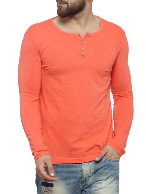 orange cotton t-shirt - 15412151 - Very Small Image - 1
