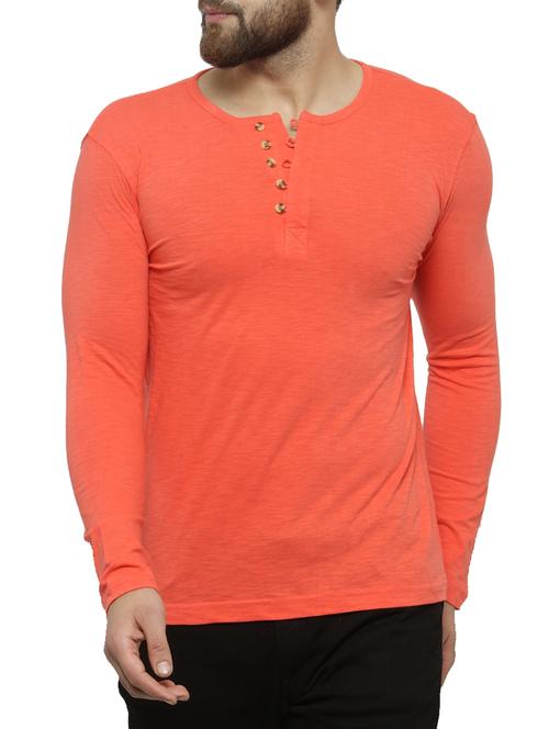 orange cotton t-shirt - 15412152 - Very Small Image - 1