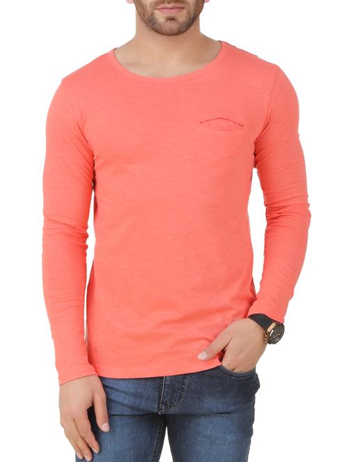 orange cotton pocket t-shirt - 15412158 - Very Small Image - 1