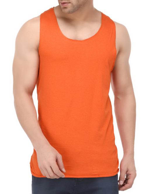 orange cotton blend vest - 15412599 - Very Small Image - 1