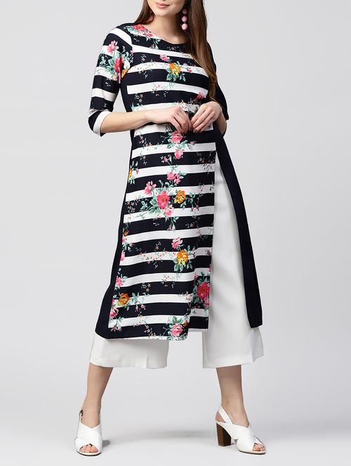 straight floral printed kurta - 15412944 - Very Small Image - 1