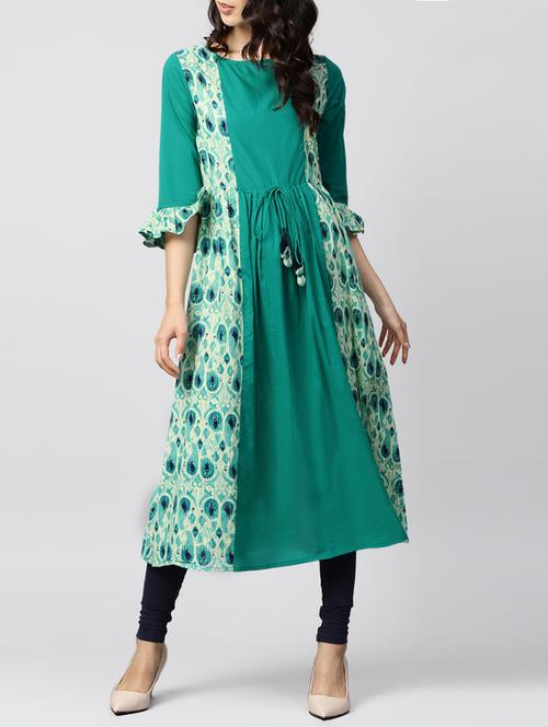 flared tassels kurta - 15412978 - Very Small Image - 1