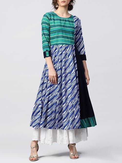 leheriya anarkali kurta - 15412979 - Very Small Image - 1