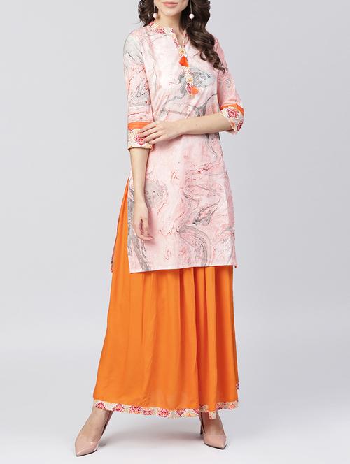 straight printed tassels kurta - 15412992 - Very Small Image - 1