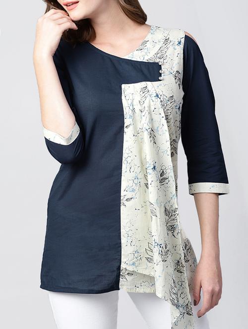 cold shoulder wrap tunic - 15413010 - Very Small Image - 1