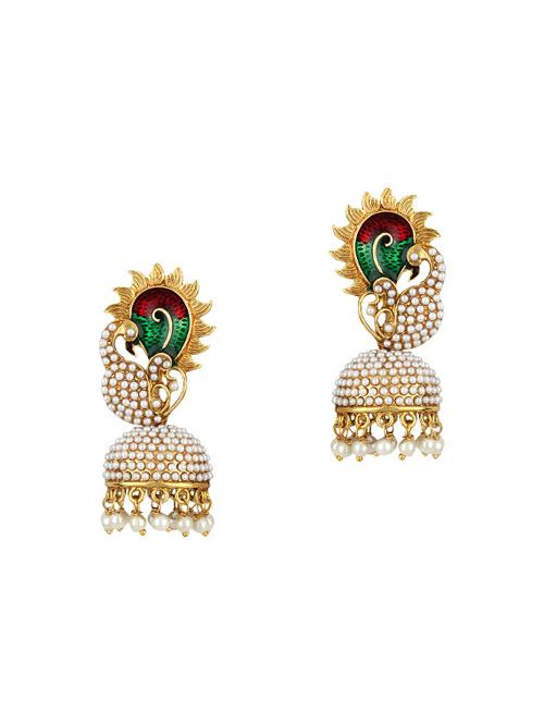 gold tone jhumka - 15413258 - Very Small Image - 1