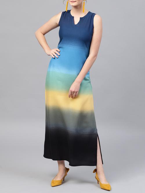 side slit maxi dress - 15413989 - Very Small Image - 1