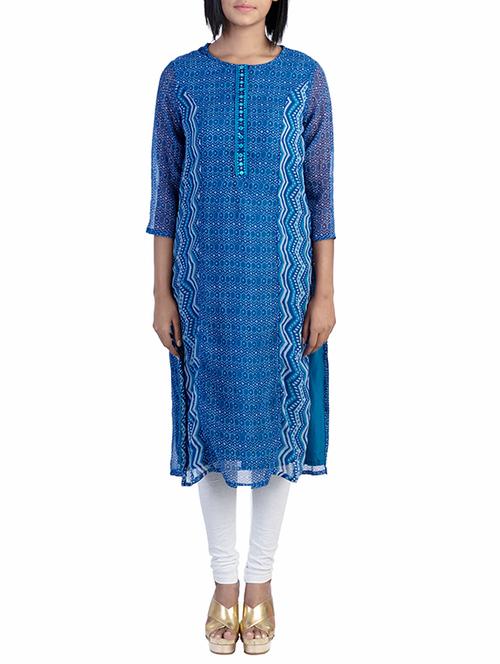 straight printed kurta - 15414524 - Very Small Image - 1