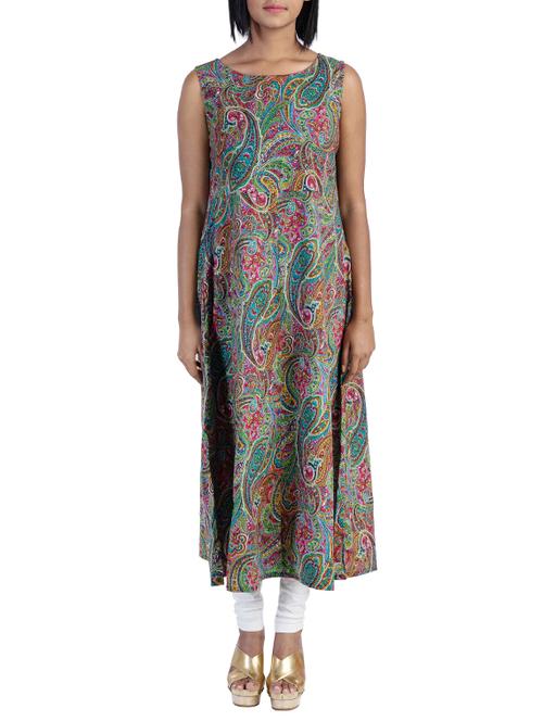 a-line paisley kurta - 15414529 - Very Small Image - 1