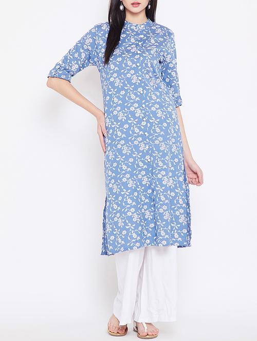 straight printed kurta - 15414692 - Very Small Image - 1