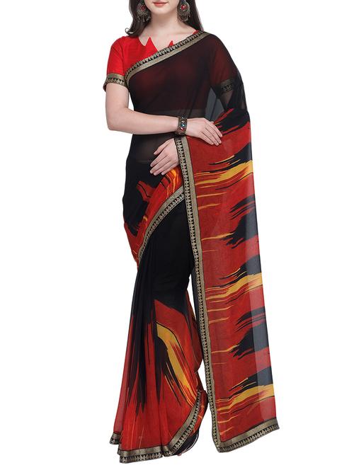 temple bordered saree with blouse - 15414940 - Very Small Image - 1