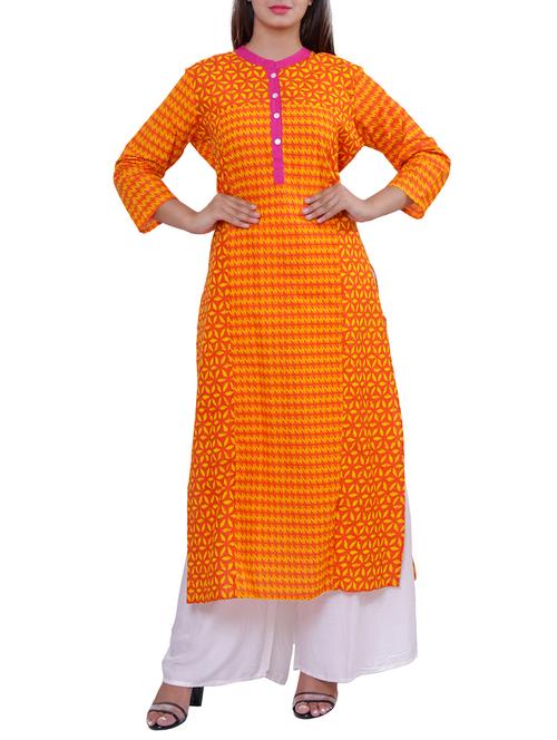 straight printed kurta - 15416319 - Very Small Image - 1