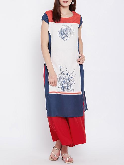 straight printed kurta - 15416418 - Very Small Image - 1
