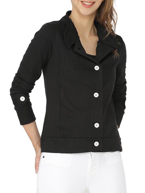 button down lapel neck jacket - 15416672 - Very Small Image - 1