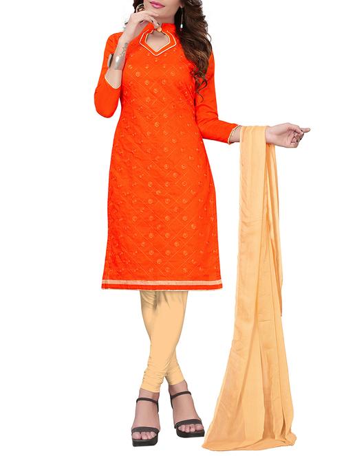 embroidered unstitched churidaar suit - 15416896 - Very Small Image - 1