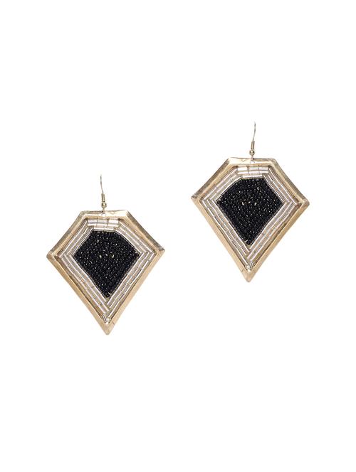 gold metal drop earring - 15417988 - Very Small Image - 1