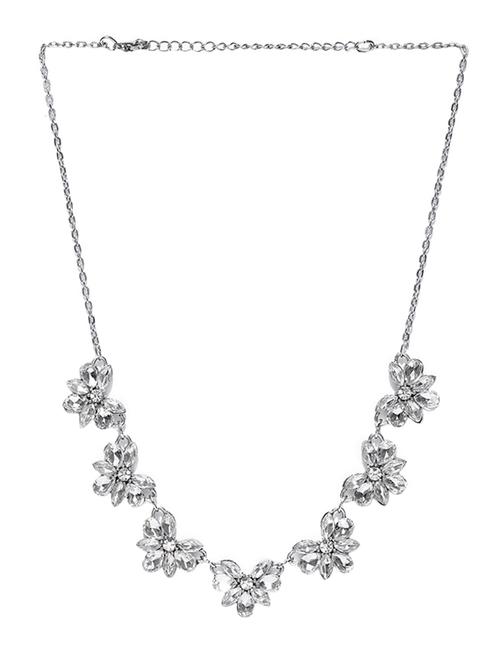 silver metal long necklace - 15418021 - Very Small Image - 1