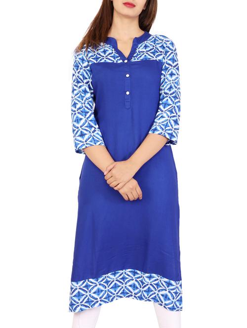 straight printed kurta - 15418149 - Very Small Image - 1