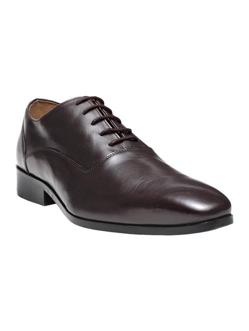 brown leather lace-up oxfords - 15418195 - Very Small Image - 1