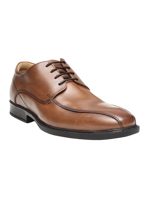 tan leather lace-up derbys - 15418197 - Very Small Image - 1