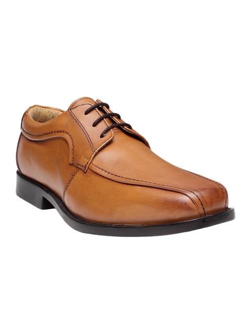 tan leather lace-up derbys - 15418199 - Very Small Image - 1
