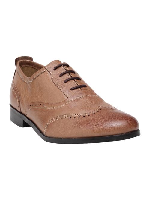 tan leather lace-up brouges - 15418204 - Very Small Image - 1