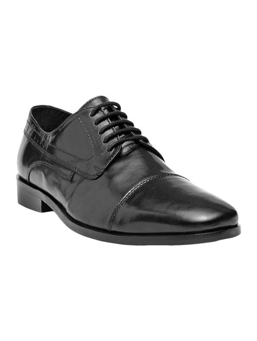 black leather lace-up derbys - 15418206 - Very Small Image - 1