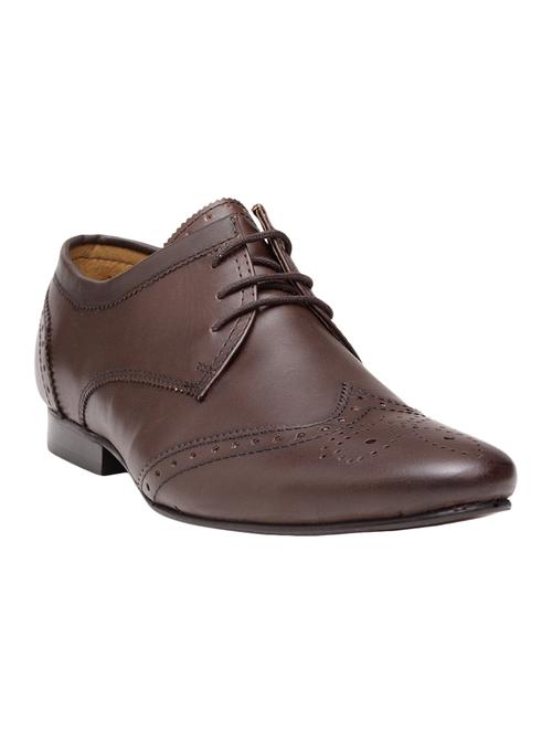tan leather lace-up derbys - 15418208 - Very Small Image - 1