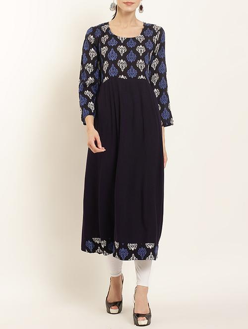 flared printed kurta - 15418408 - Very Small Image - 1