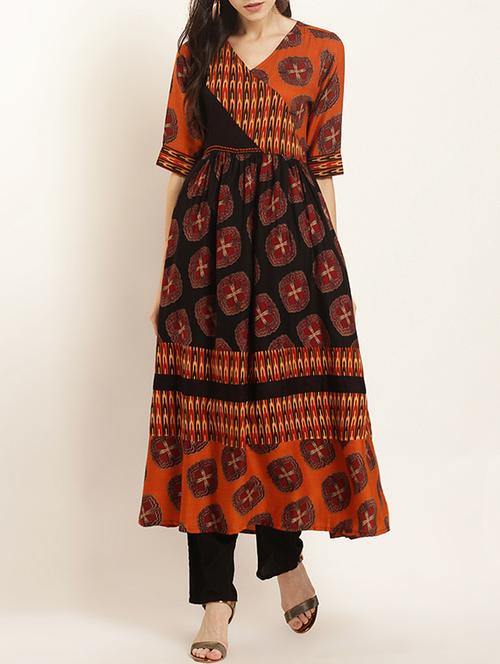 flared printed kurta - 15418426 - Very Small Image - 1