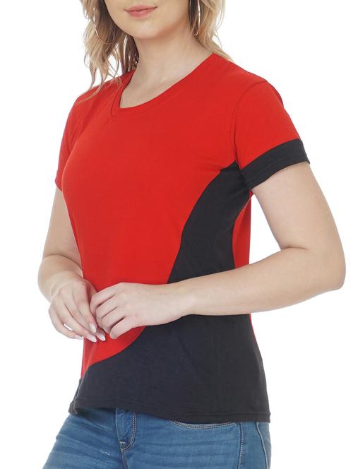 color block short sleeved tee - 15418723 - Very Small Image - 1