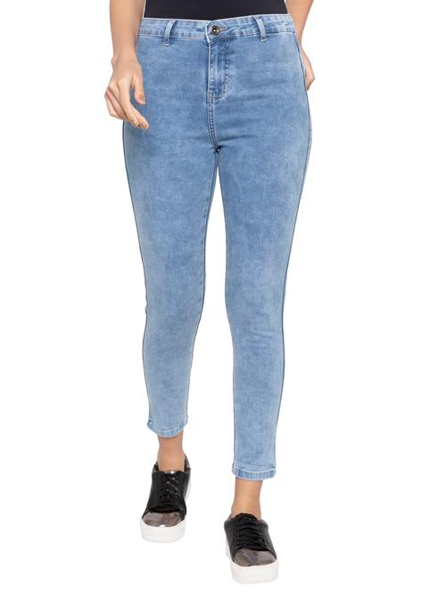 acid wash high rise jeans - 15419110 - Very Small Image - 1