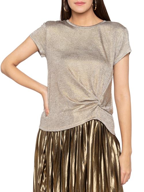twisted front shimmery top - 15419207 - Very Small Image - 1