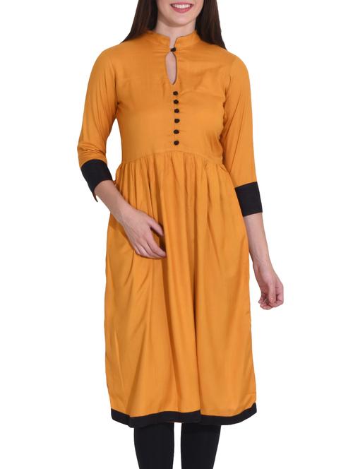 flared key hole kurta - 15419806 - Very Small Image - 1