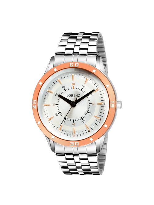 lorenz silver dial men's analog watch- mk-1084a - 15420312 - Very Small Image - 1