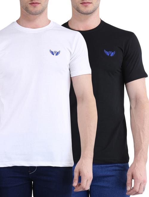 multi colored cotton combos t-shirt (set of 2) - 15420863 - Very Small Image - 1