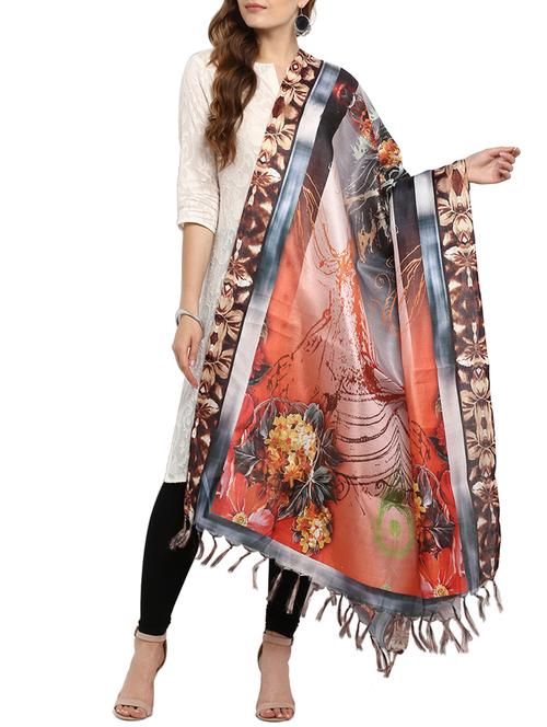 multi colored khadi dupatta - 15421153 - Very Small Image - 1