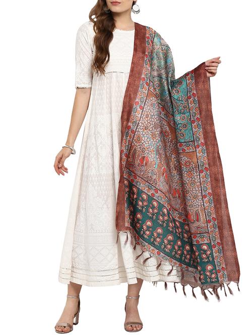 multi colored khadi dupatta - 15421159 - Very Small Image - 1