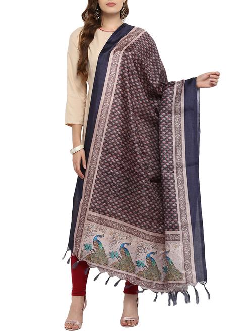 multi colored khadi dupatta - 15421164 - Very Small Image - 1