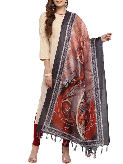 multi colored khadi dupatta - 15421170 - Very Small Image - 1