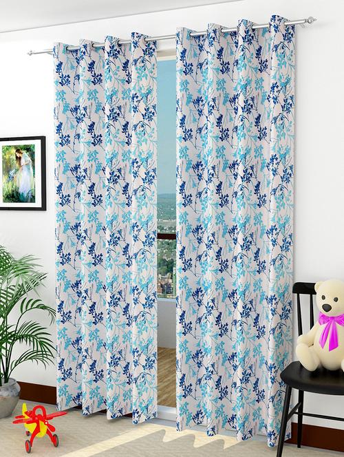 set of 2 polyester eyelet window curtains - 5 ft - 15421419 - Very Small Image - 1