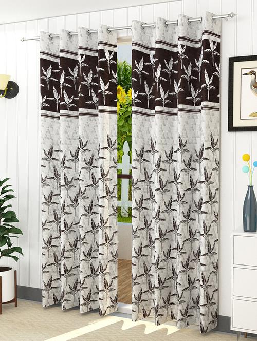 set of 2 polyester eyelet window curtains - 7 ft - 15421450 - Very Small Image - 1