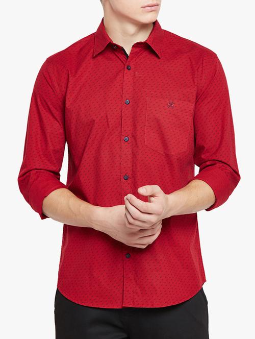 red cotton casual shirt - 15421721 - Very Small Image - 1