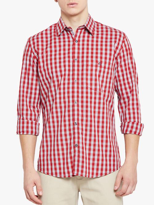red cotton casual shirt - 15421736 - Very Small Image - 1