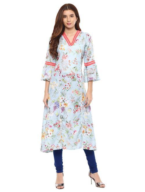 a-line bell sleeves kurta - 15425878 - Very Small Image - 1