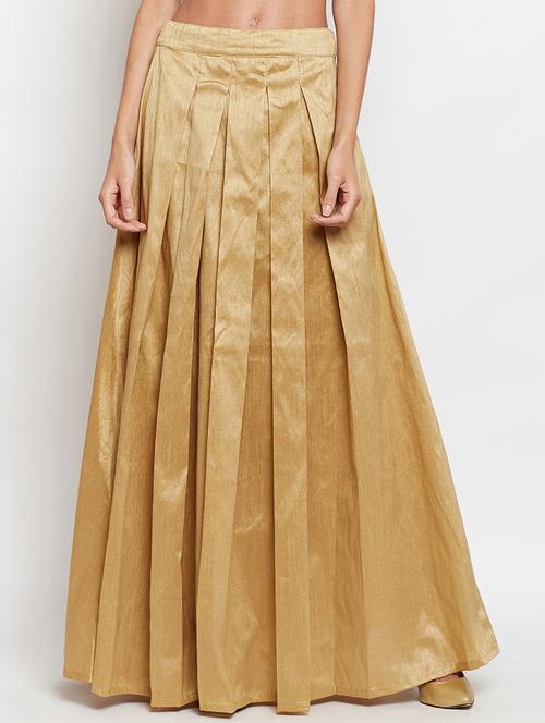 solid pleated a-line skirt - 15427043 - Very Small Image - 1