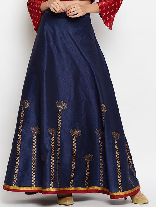 block printed flared skirt - 15427045 - Very Small Image - 1