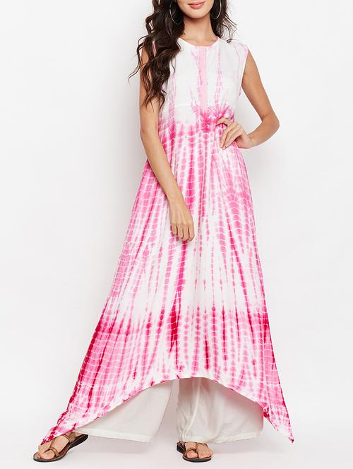 asymmetric shibori kurta - 15427070 - Very Small Image - 1
